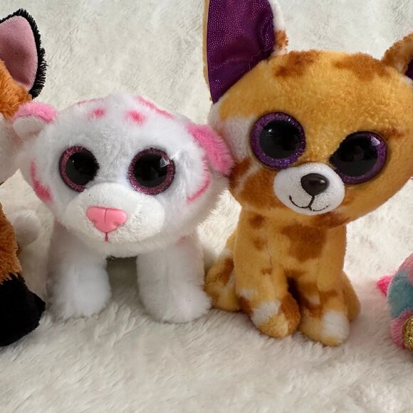 Ty Beanie Boo Babies Lot of 5 Fantasia Pinky Tabor Slick Pablo Stuffed Animal - Picture 3 of 8